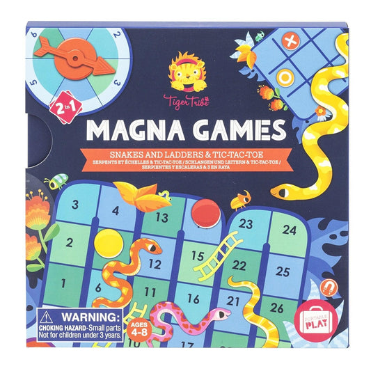 Magna Games - Snakes & Ladders & TIC-TAC-TOE - Handworks Nouveau Paperie