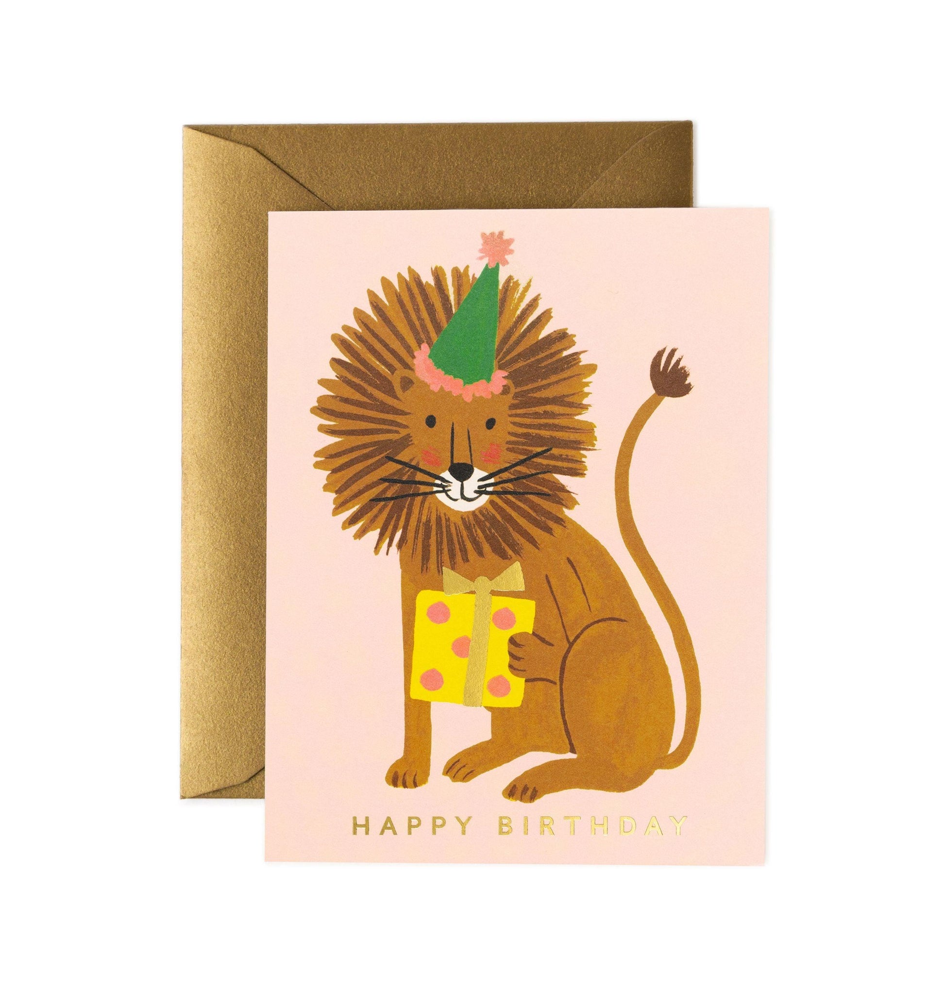 Rifle Paper Co - Single Card - Lion Birthday - Handworks Nouveau Paperie