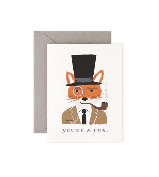 Rifle Paper Co - Single Card - You're a Fox - Handworks Nouveau Paperie