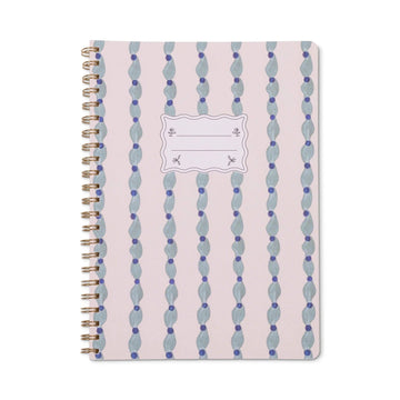 Ink Tulip A4 Twin Wire Notebook - Wavy Blue
