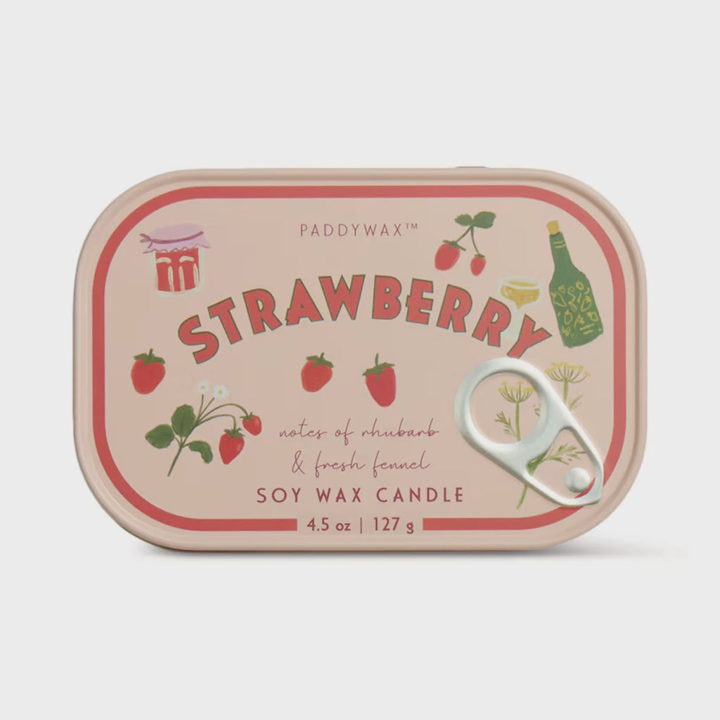 Bistro Tin Candle - Strawberry 4.5oz/127g Printed