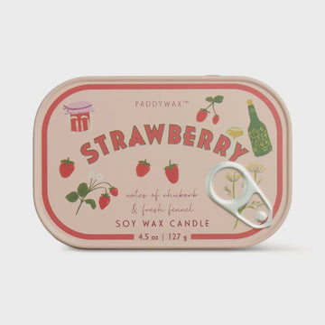 Bistro Tin Candle - Strawberry 4.5oz/127g Printed