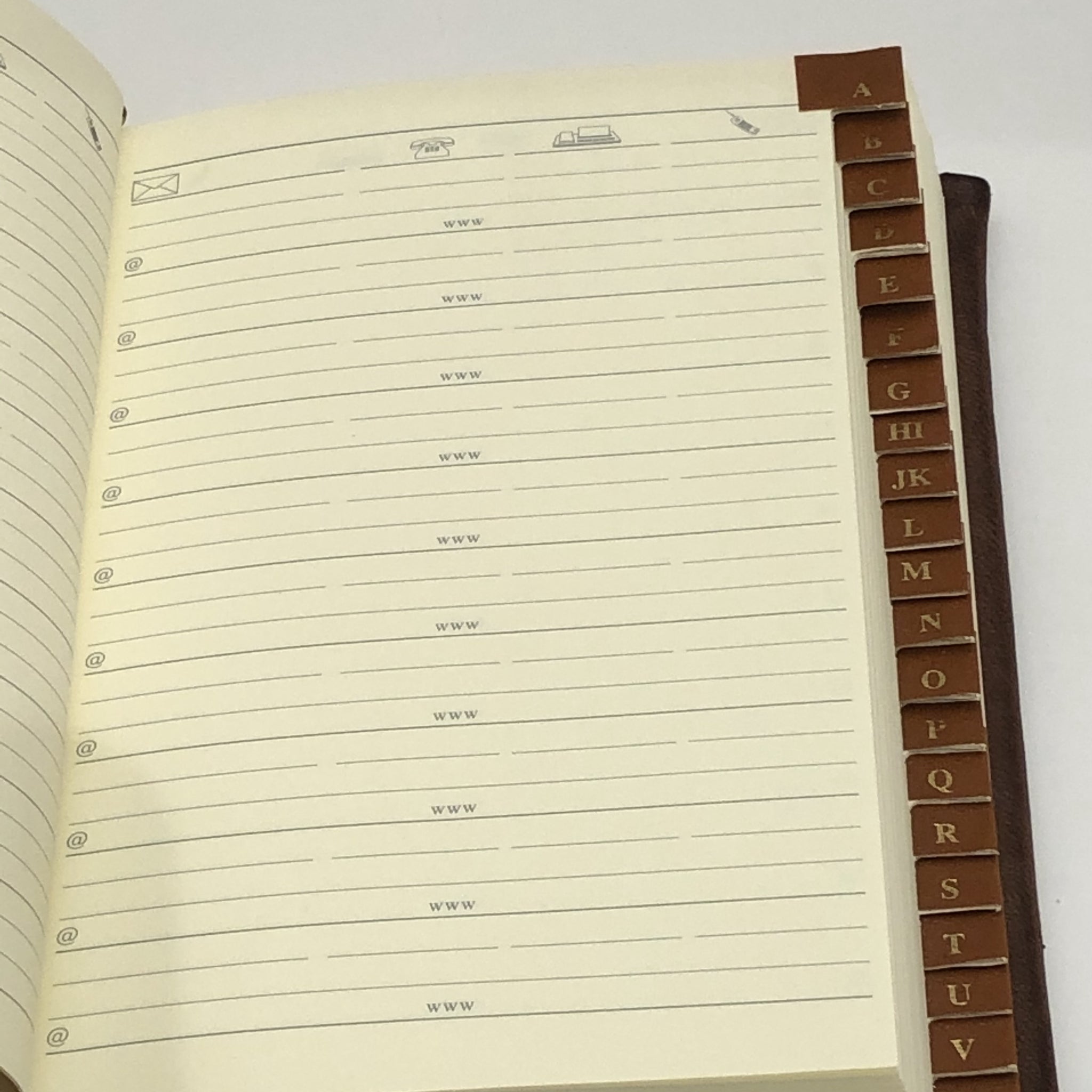 Address Book 12X16 cm - Leather Scaled Letters