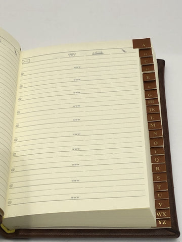 Address Book 12X16 cm - Leather Scaled Letters