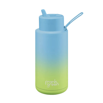 Gradient Ceramic Reusable Bottle 34oz with Flip Straw