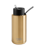 Limited Edition 34oz Ceramic Bottle with Straw Lid  - Chrome