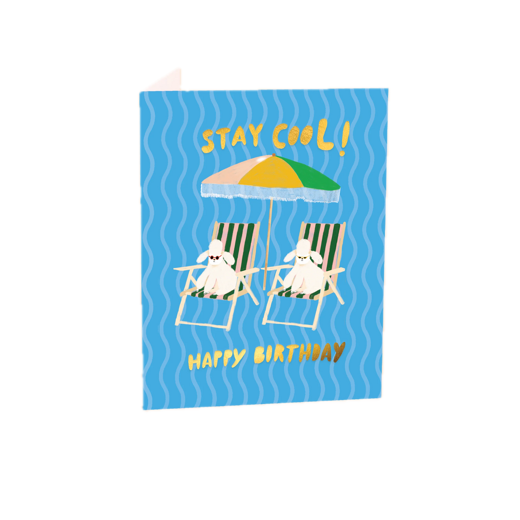 Carolyn Suzuki - Greeting Card - Cool Poodles