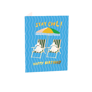 Carolyn Suzuki - Greeting Card - Cool Poodles