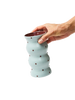 Palma Vase Blue Brown Dotty