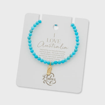 Thong charm turquoise howlite bracelet Sale price