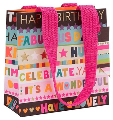 Stripes Pink Small Gift Bag