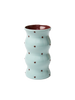 Palma Vase Blue Brown Dotty