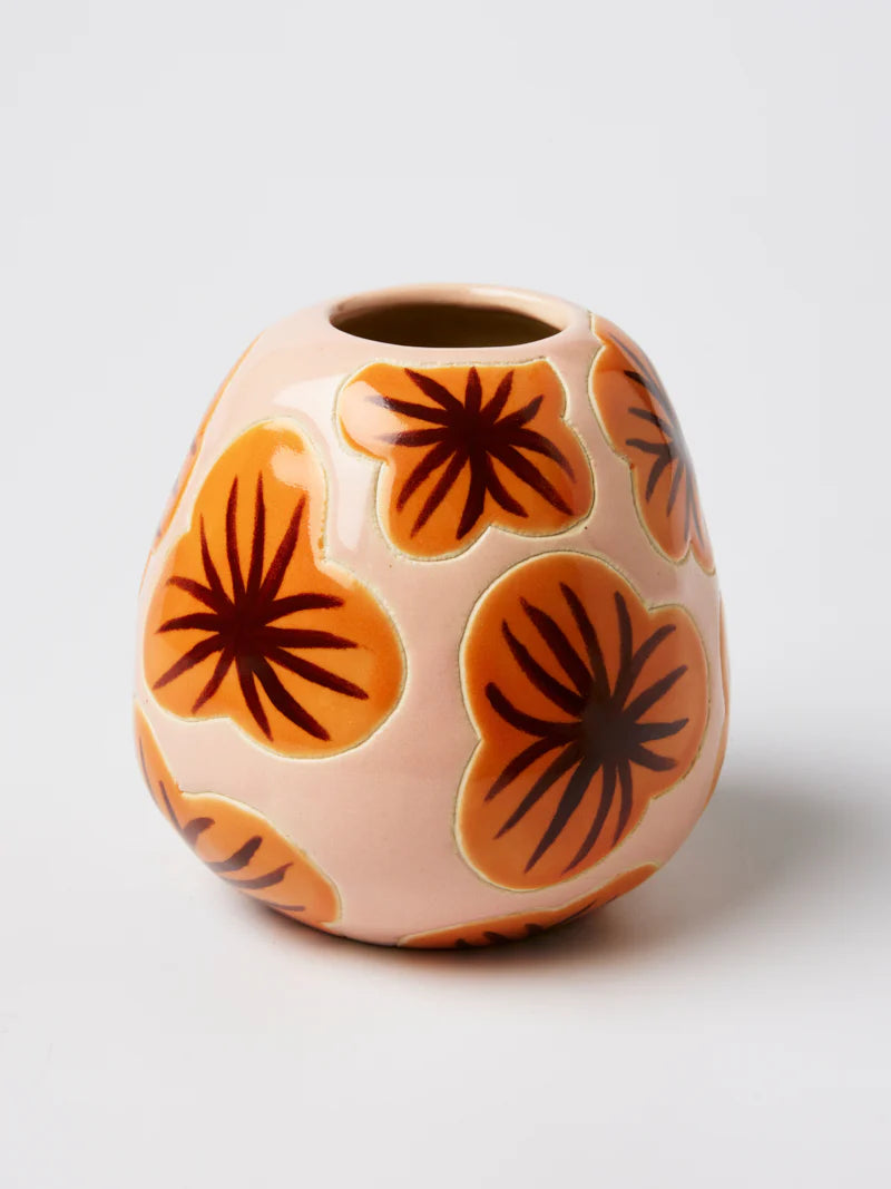 Pollen Burnt Hibiscus Vase