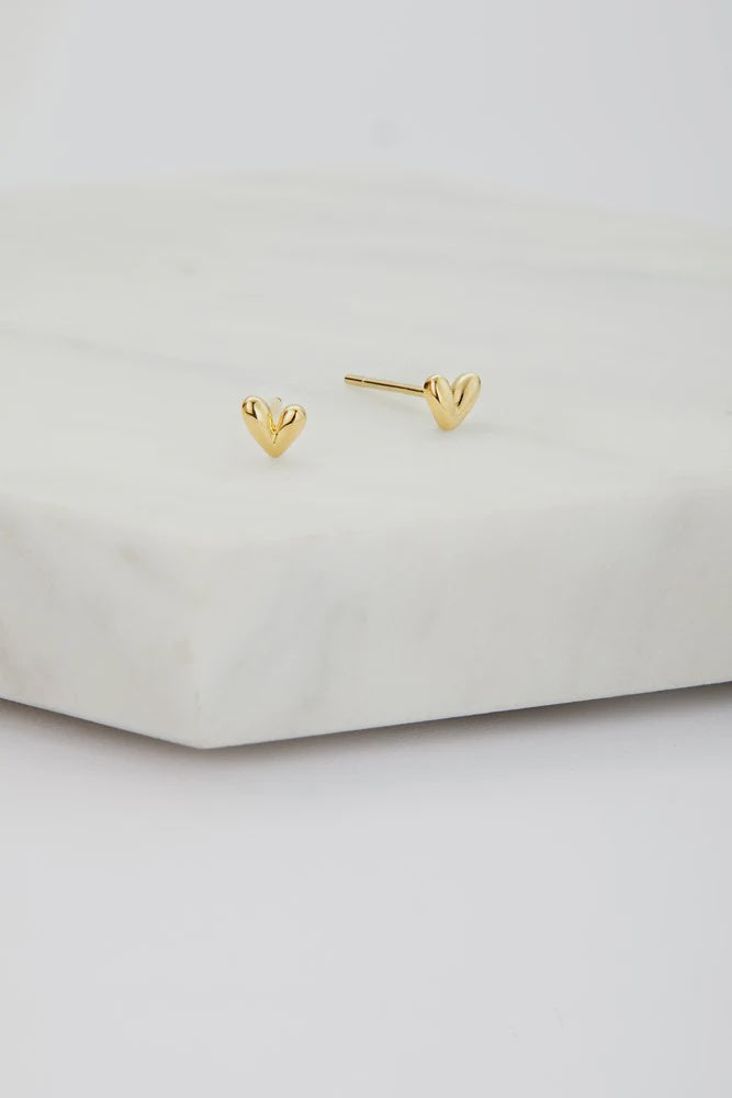 Nora Stud Earring - 925 Sterling Silver - Gold (6697)
