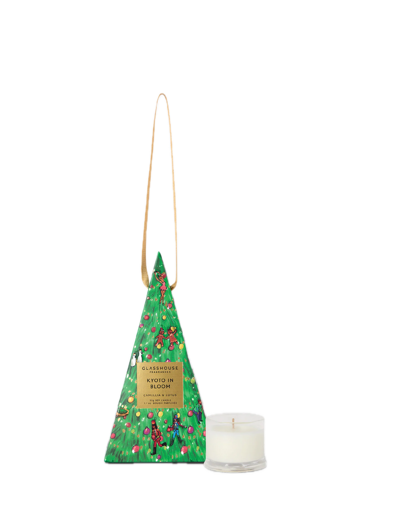 Glasshouse Fragrances Kyoto In Bloom – Camellia & Lotus 30g Candle Bauble