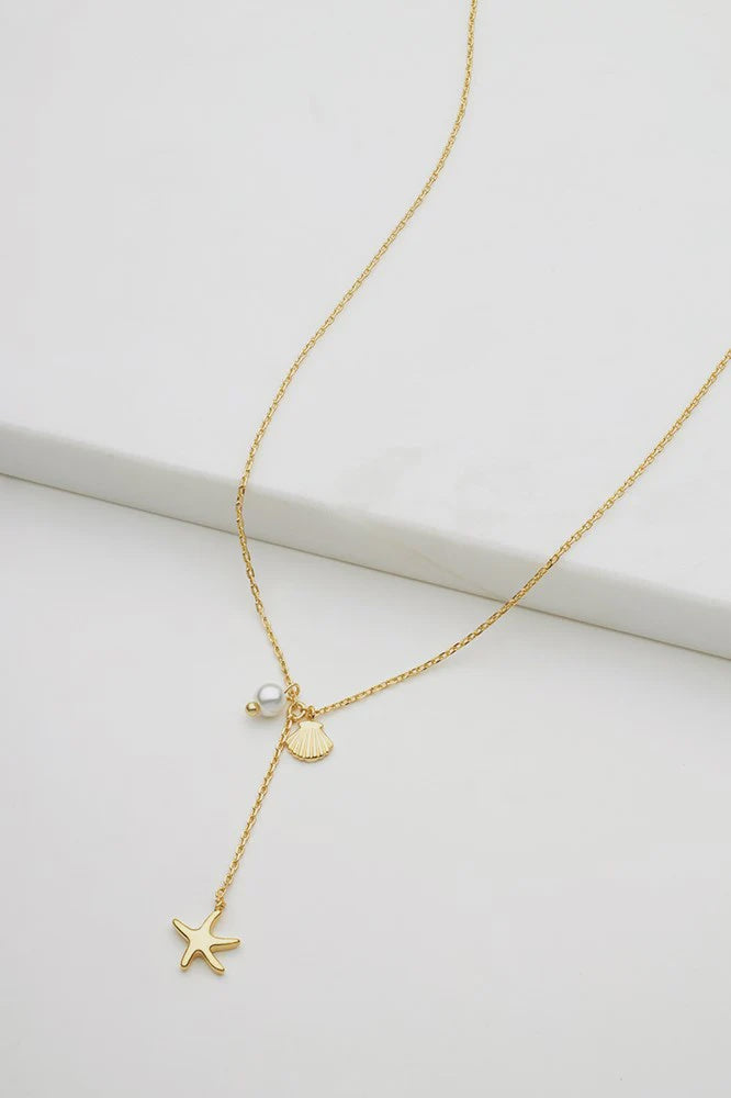 Starfish Mini Necklace - Gold (7099)