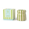 Cabana 6.5oz Blue Stripped Ceramic Candle - Bora Bora