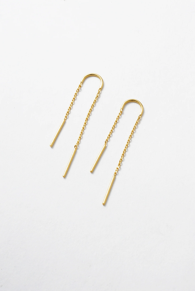 Ivy thread Earring - Gold (7344)
