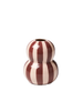 Fonda Vase Burgundy Pink Stripe