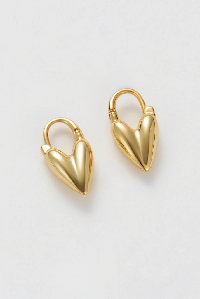 Jess Heart Hoop - Gold (7533)