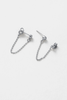 Crystal Chain Wrap Earring Silver (7646)