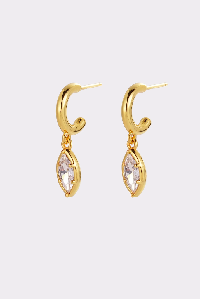 Eden Crystal Hoop - Gold