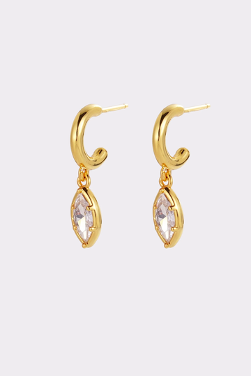 Eden Crystal Hoop - Gold