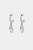 Eden Crystal Hoop - Silver (7791)