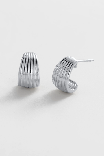 Sasha Hoop - Small Silver (7858)