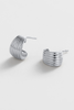 Sasha Hoop - Small Silver (7858)