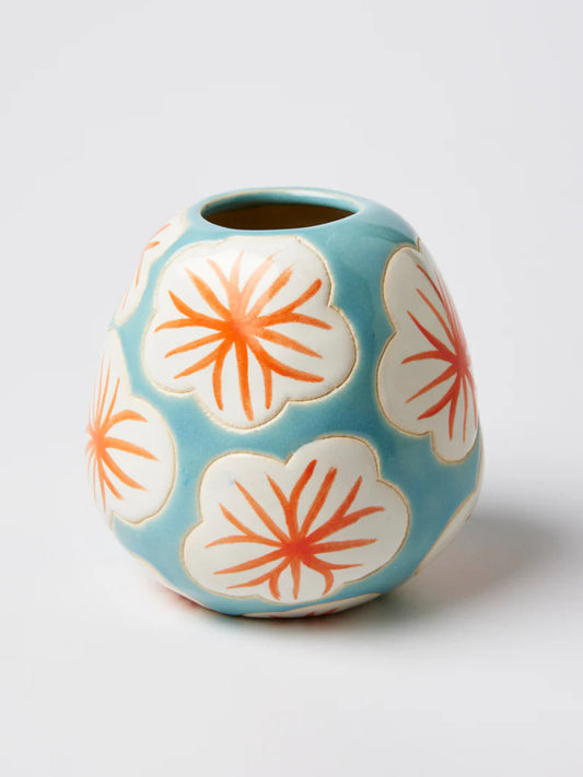 Pollen White Hibiscus Vase