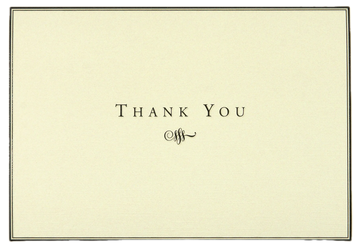 Black And Cream Thank You Notes