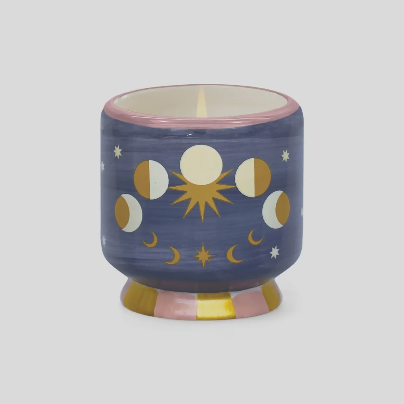 Adopo Moon Phases Ceramic Candle - Jasmine and Rose