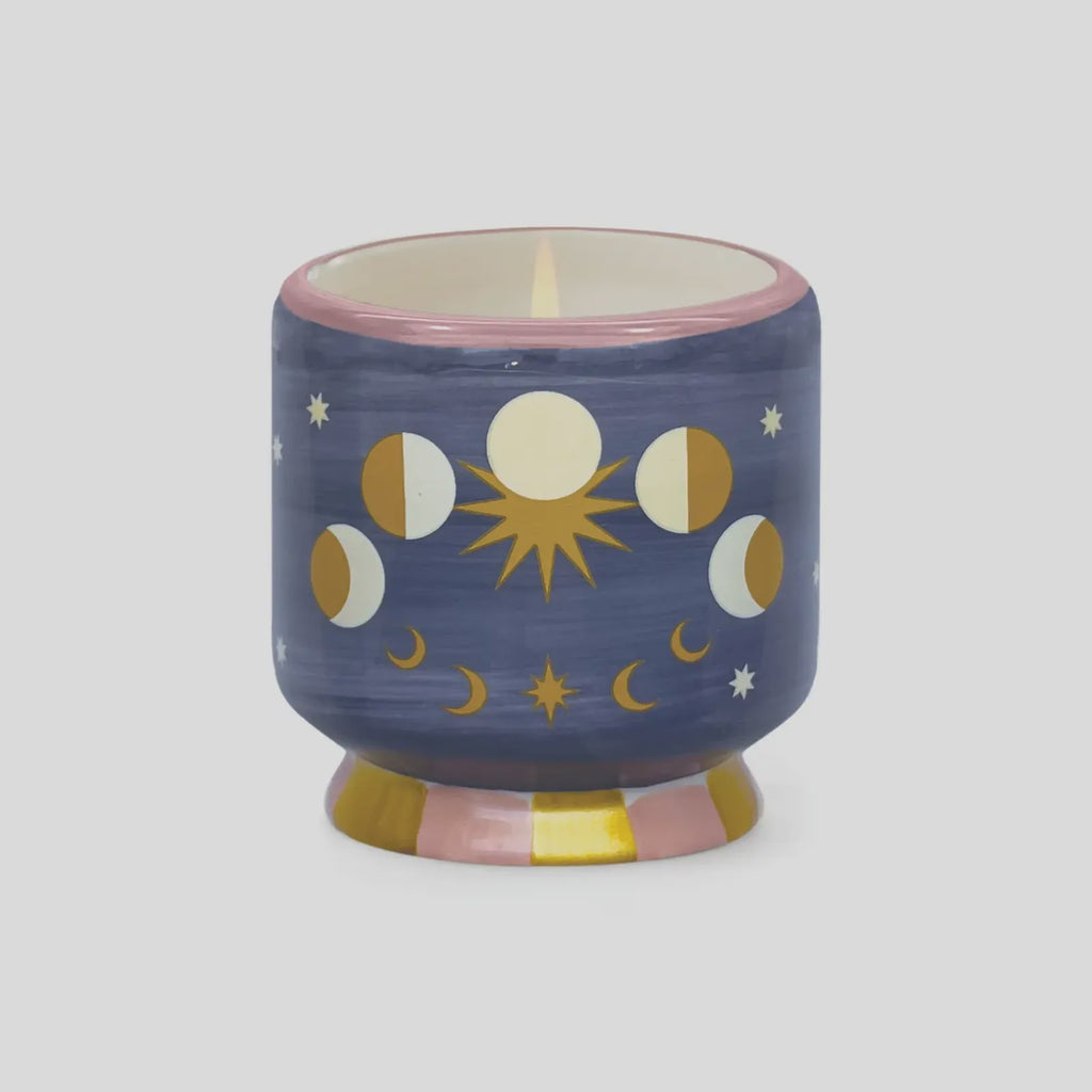 Adopo Moon Phases Ceramic Candle - Jasmine and Rose