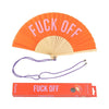 Hand Fan - F#ck Off Orange