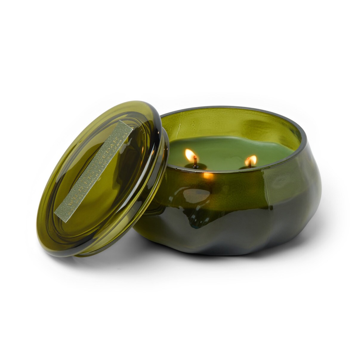 Basalt Organic Shape Tinted Glass Candle (10oz)