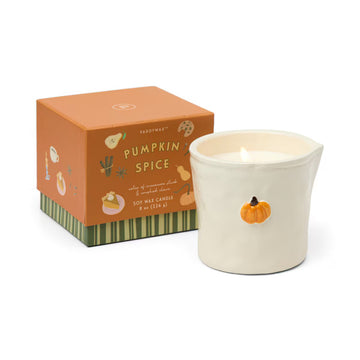 8 Oz Bistro Imperfect White Ceramic W/ Embossed Pumpkin Rigid Box & Warning Label -Pumpkin & Spice - Pumpkin Spice