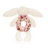 Bashful Bunny Ring Rattle - Blossom Cream