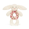 Bashful Bunny Ring Rattle - Blossom Cream