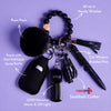 Safety Keychain I Midnight Black Beaded