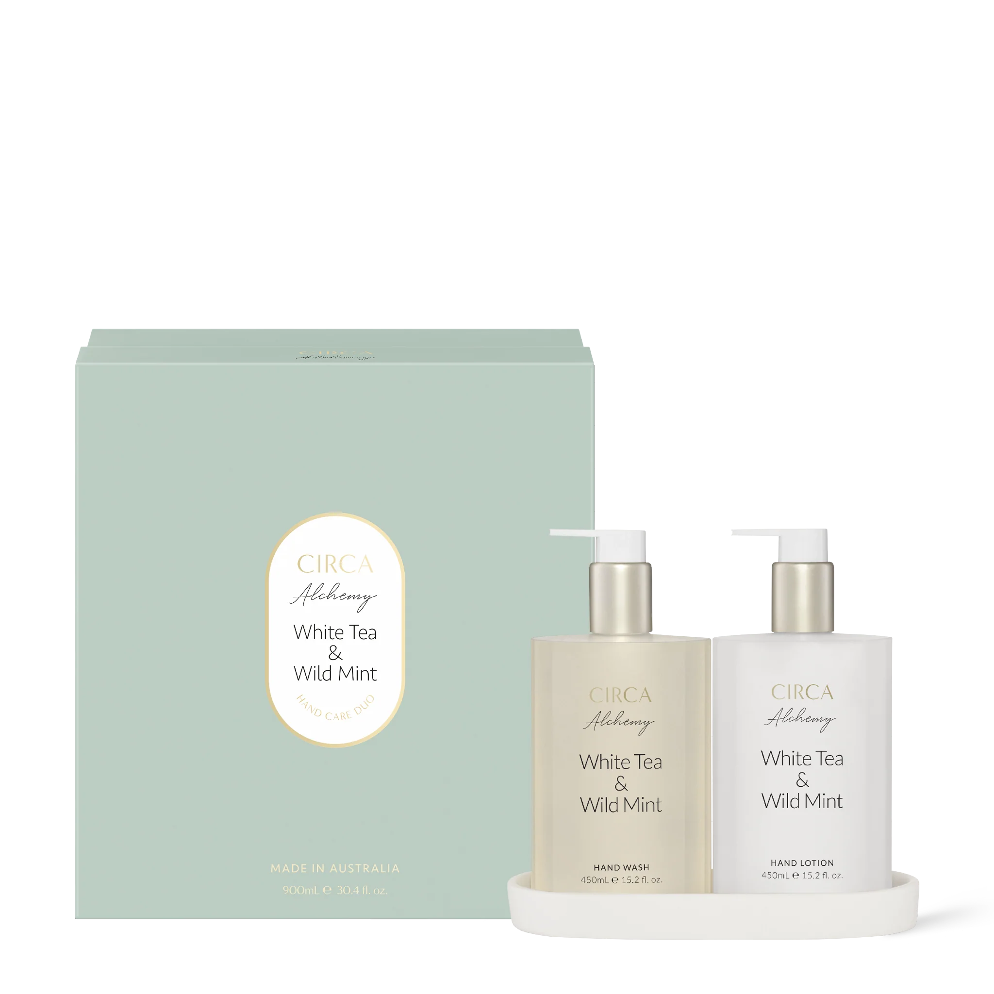 White Tea & Wild Mint Hand Care Duo Set 900mL