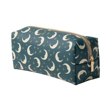 Vegan Leather Pouch - Teal Moon