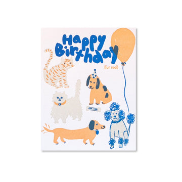Egg Press - Single Card - Happy Birthday Fur Real