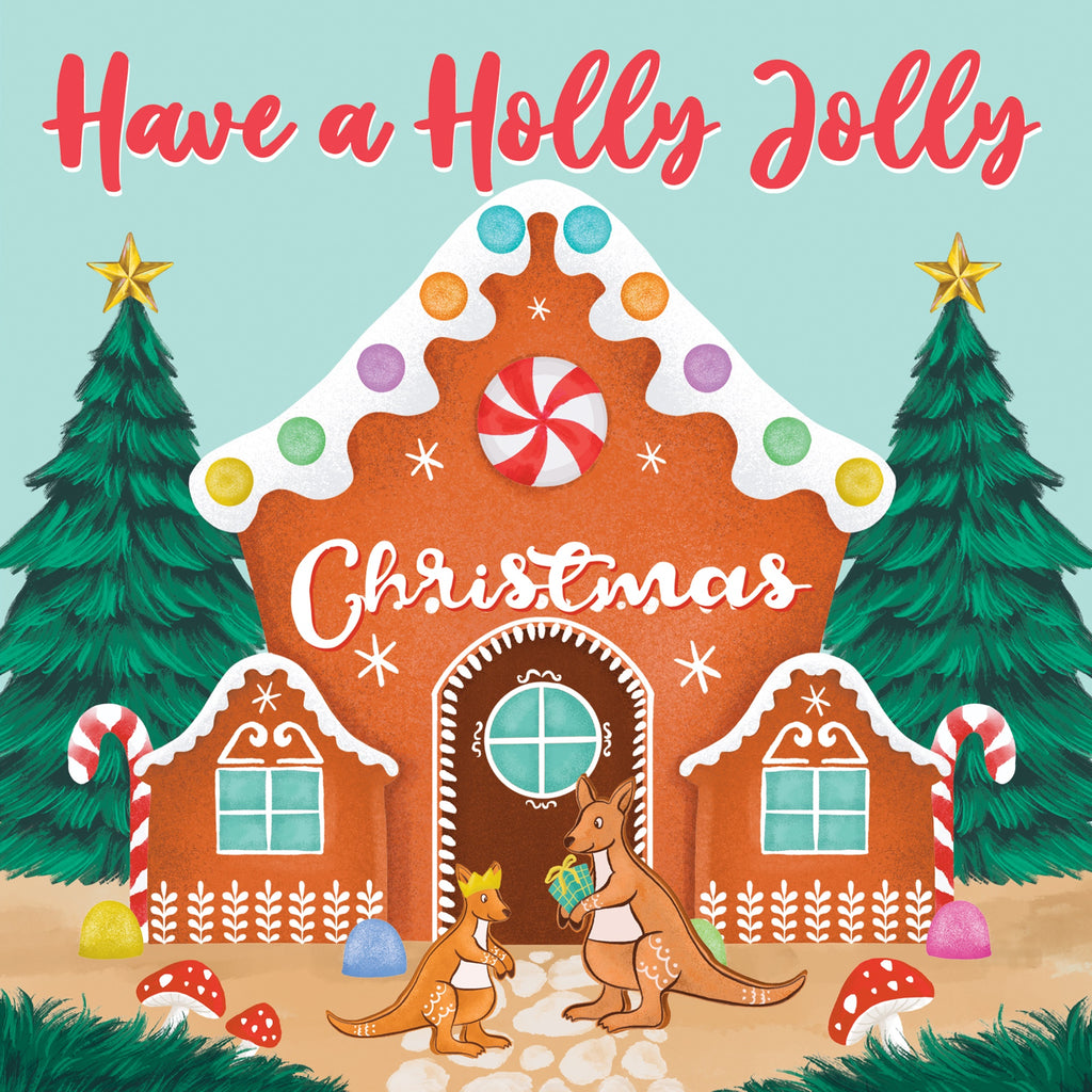 Christmas Greeting Card Holly Jolly Christmas