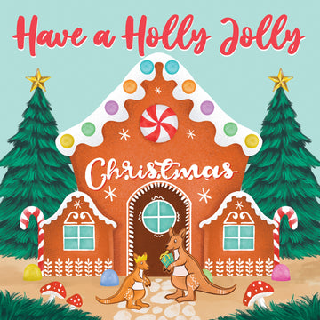 Christmas Greeting Card Holly Jolly Christmas