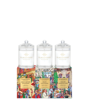 Glasshouse Fragrances Christmas Trio – 3 x 60g Candle Gift Set