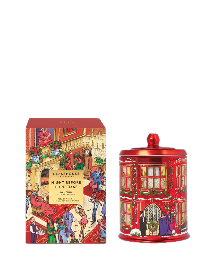 Glasshouse Fragrances Night Before Christmas – Dancing Sugar Plums 380g Candle