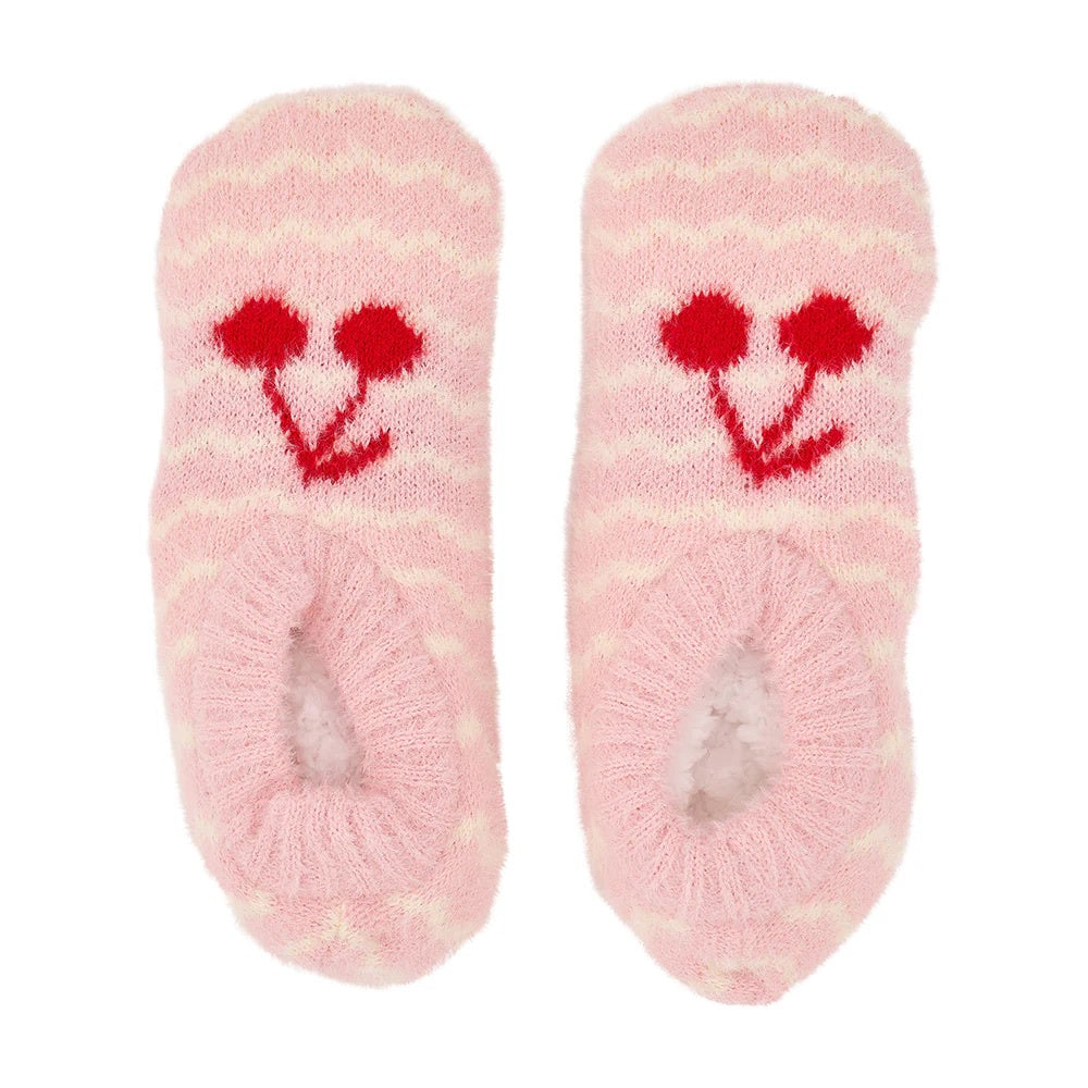 Fuzzy Booties - Wavy Cherry