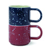 The Simon Set of 2 Espresso Cups - Burgundy + Navy