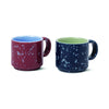 The Simon Set of 2 Espresso Cups - Burgundy + Navy